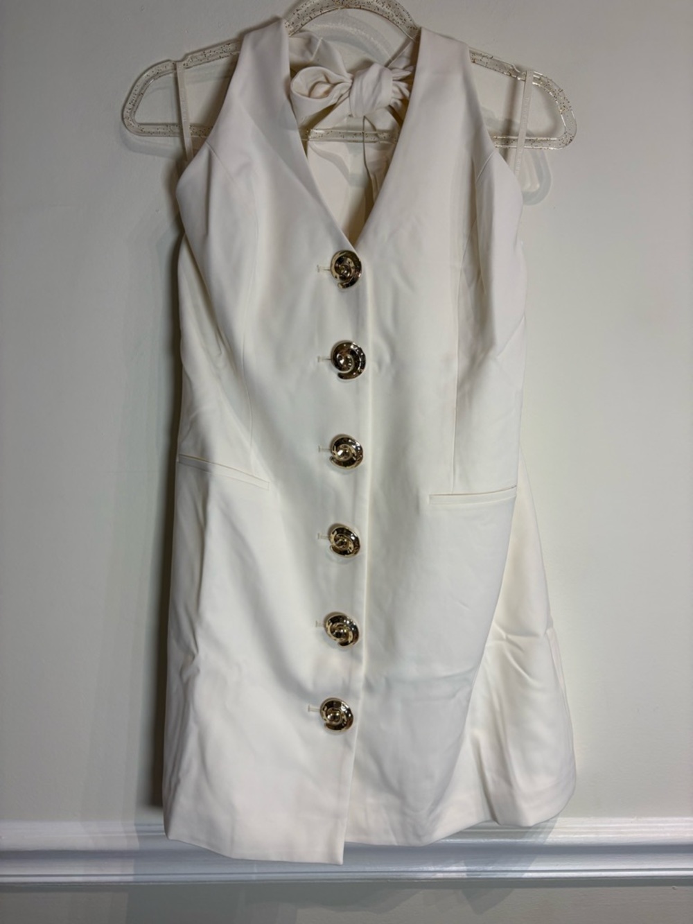 The Wolf Gang Irida Vest Dress in Ivory Size - Picture 6 of 10